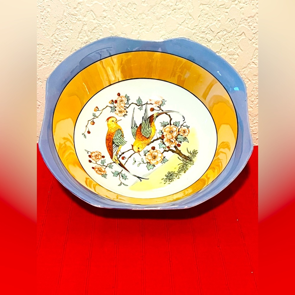 Vintage Lusterware Hummingbird Bowl made in Germany
